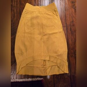 Agnona Yellow Silk Skirt Sz.40